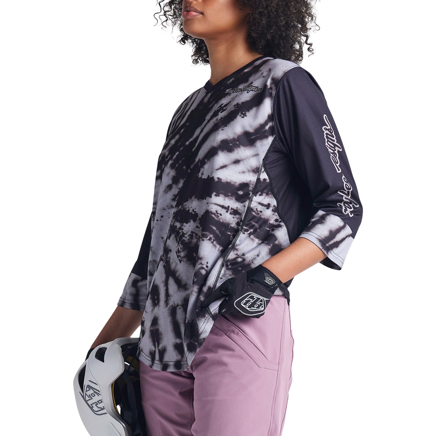 TLD Mischief Women's 3-4 Sleeve Jersey - Women's S - Tie Dye Black - Image 3