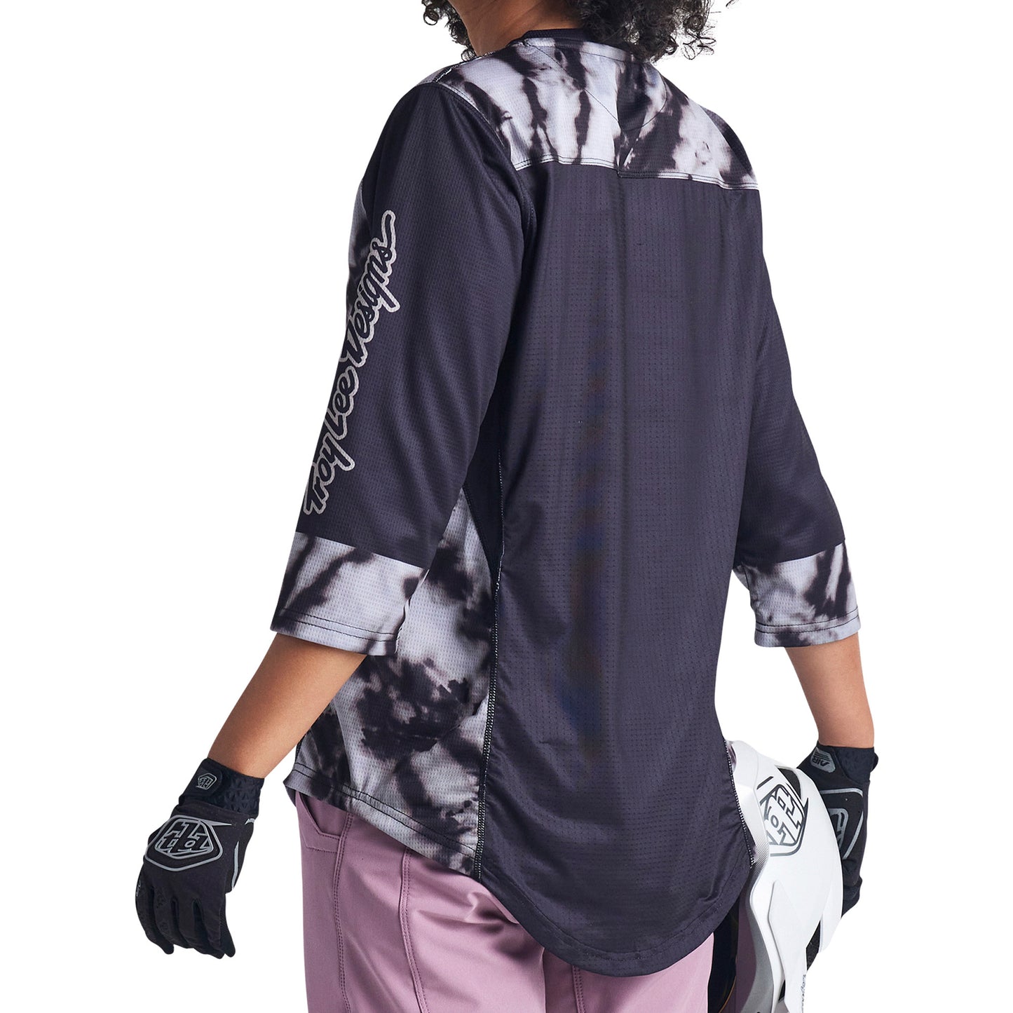 TLD Mischief Women's 3-4 Sleeve Jersey - Women's XS - Tie Dye Black - Image 6