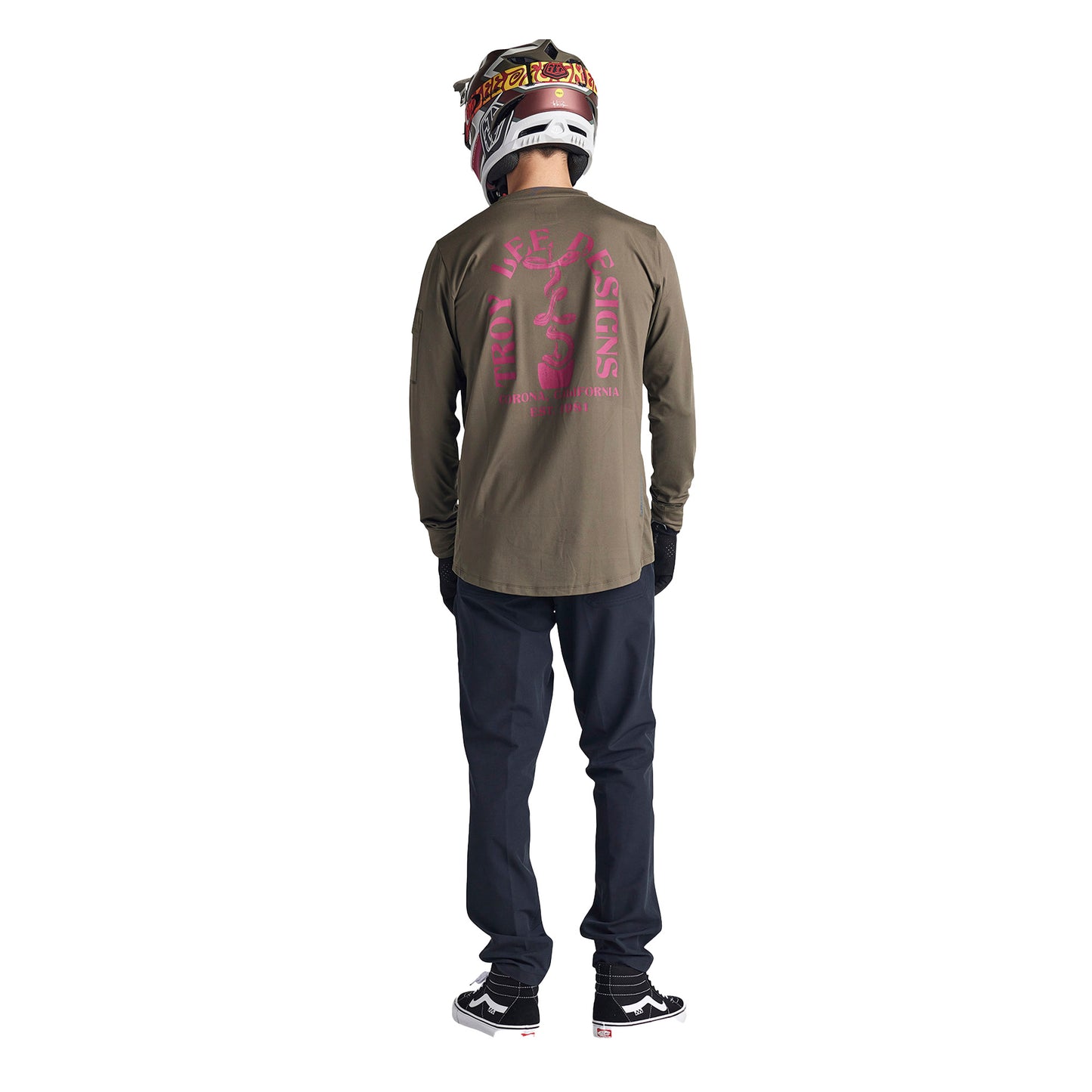 TLD Ruckus 3-4 Sleeve Jersey - L - Fangs Olive - Image 5