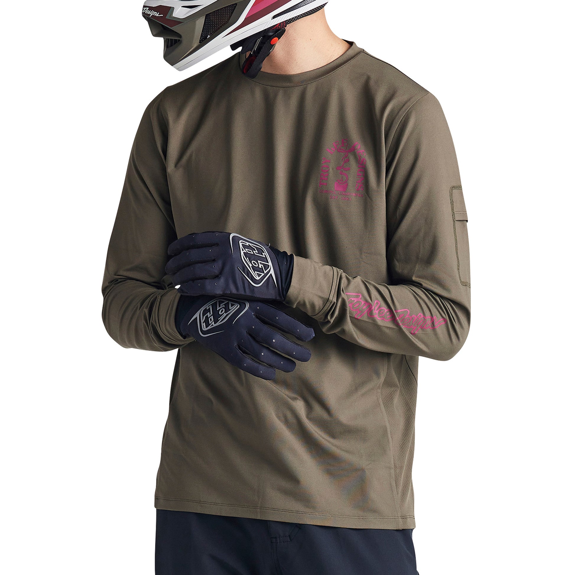 TLD Ruckus 3-4 Sleeve Jersey - M - Fangs Olive - Image 2