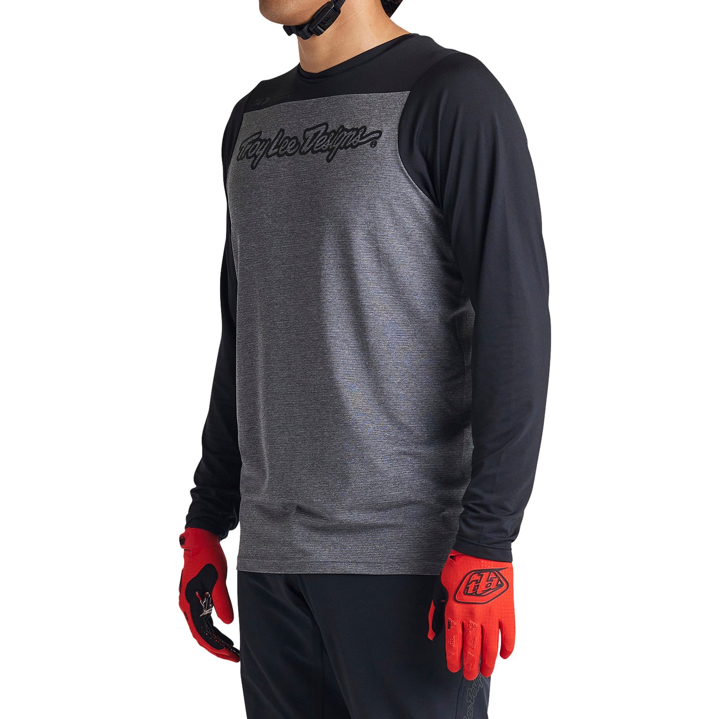 TLD Skyline Long Sleeve Jersey - XL - Signature Heather Grey - Black - Image 1