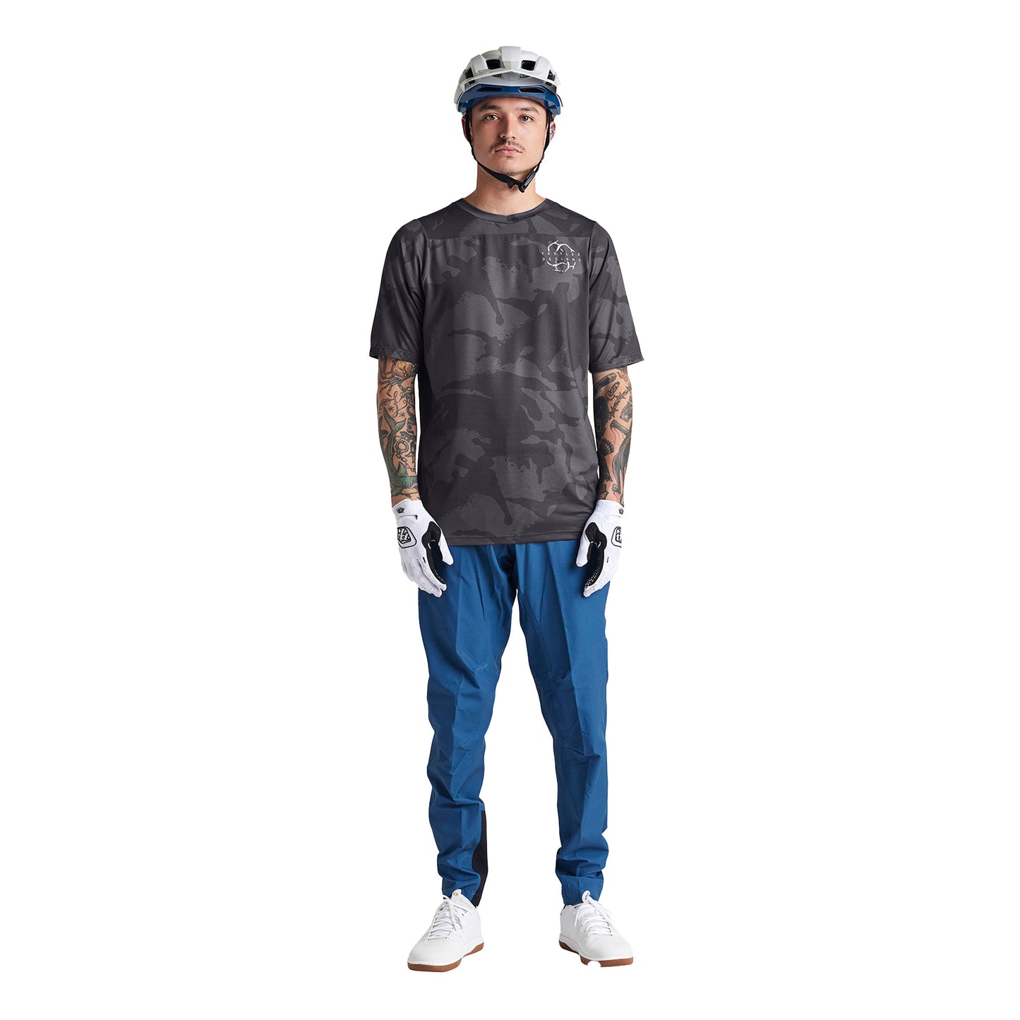 TLD Skyline Short Sleeve Jersey - L - Shadow Camo Carbon - Image 4