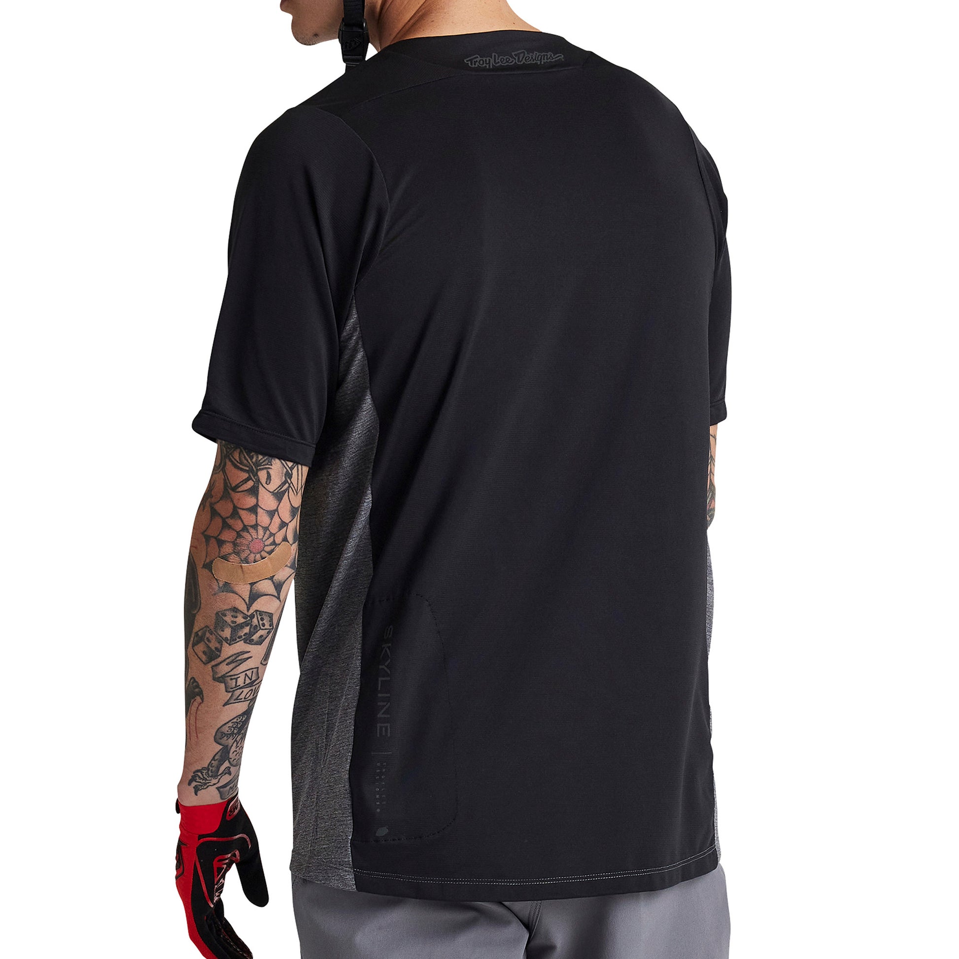 TLD Skyline Short Sleeve Jersey - L - Signature Heather Grey - Black - Image 4