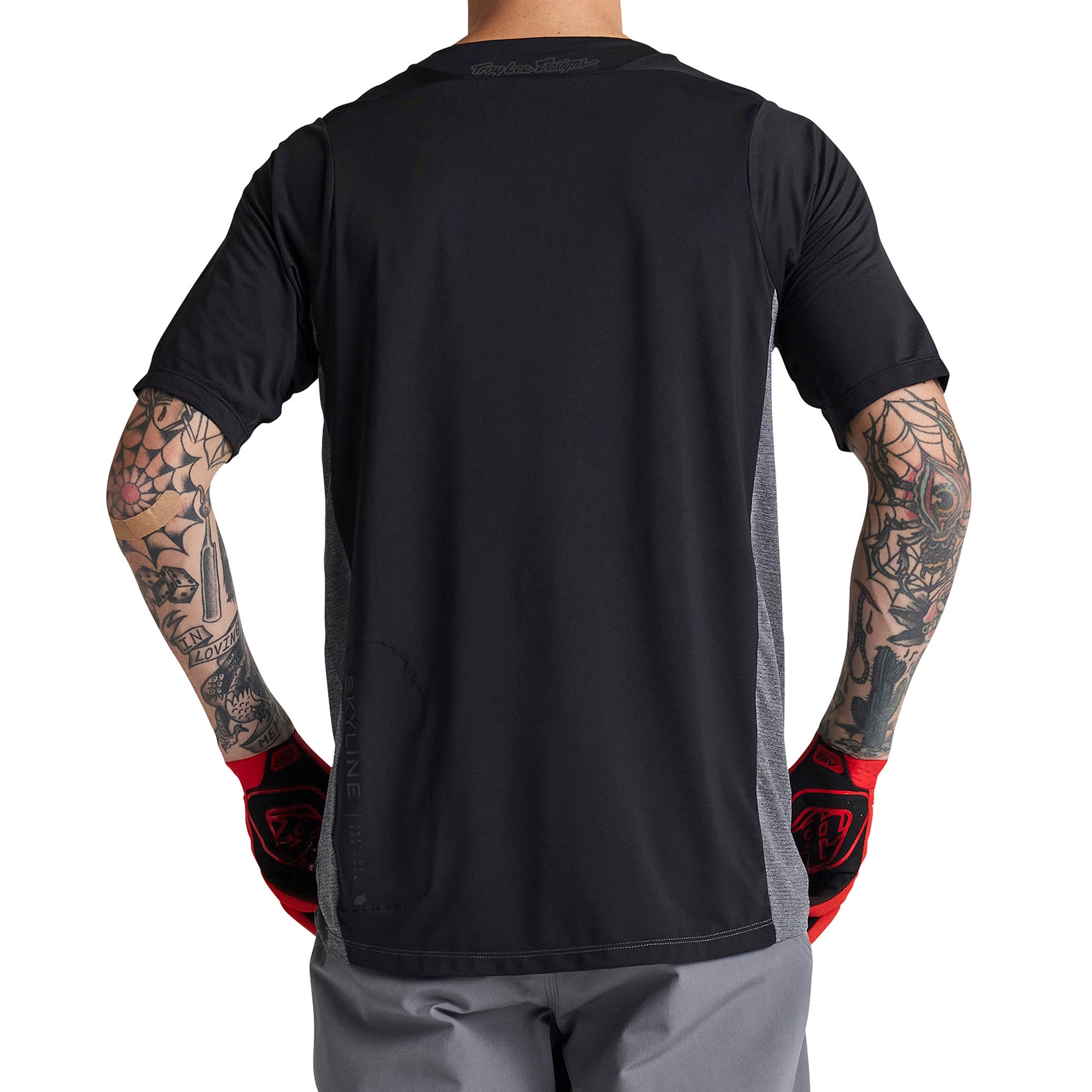 TLD Skyline Short Sleeve Jersey - L - Signature Heather Grey - Black - Image 5