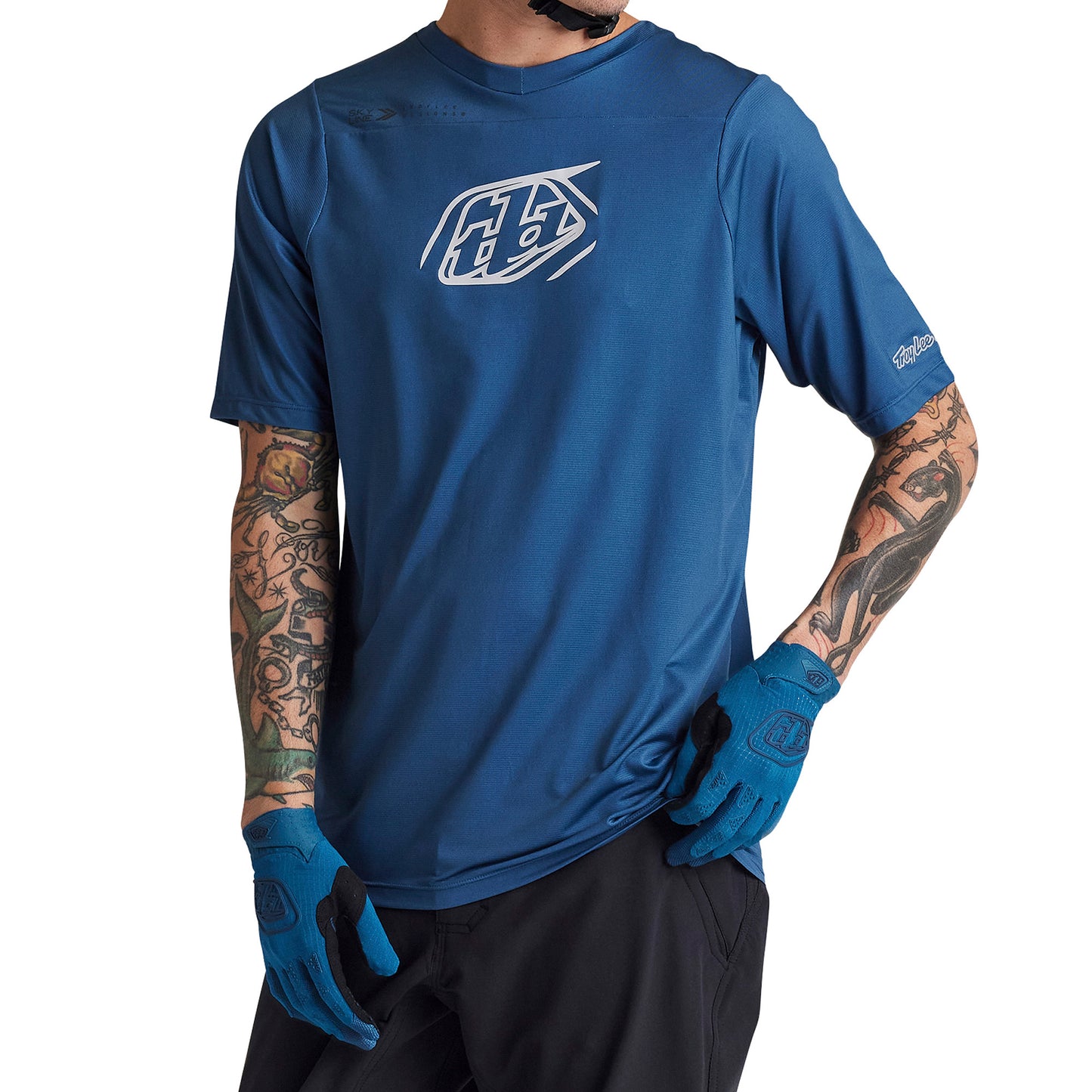 TLD Skyline Short Sleeve Jersey - M - Iconic Indigo - Image 2