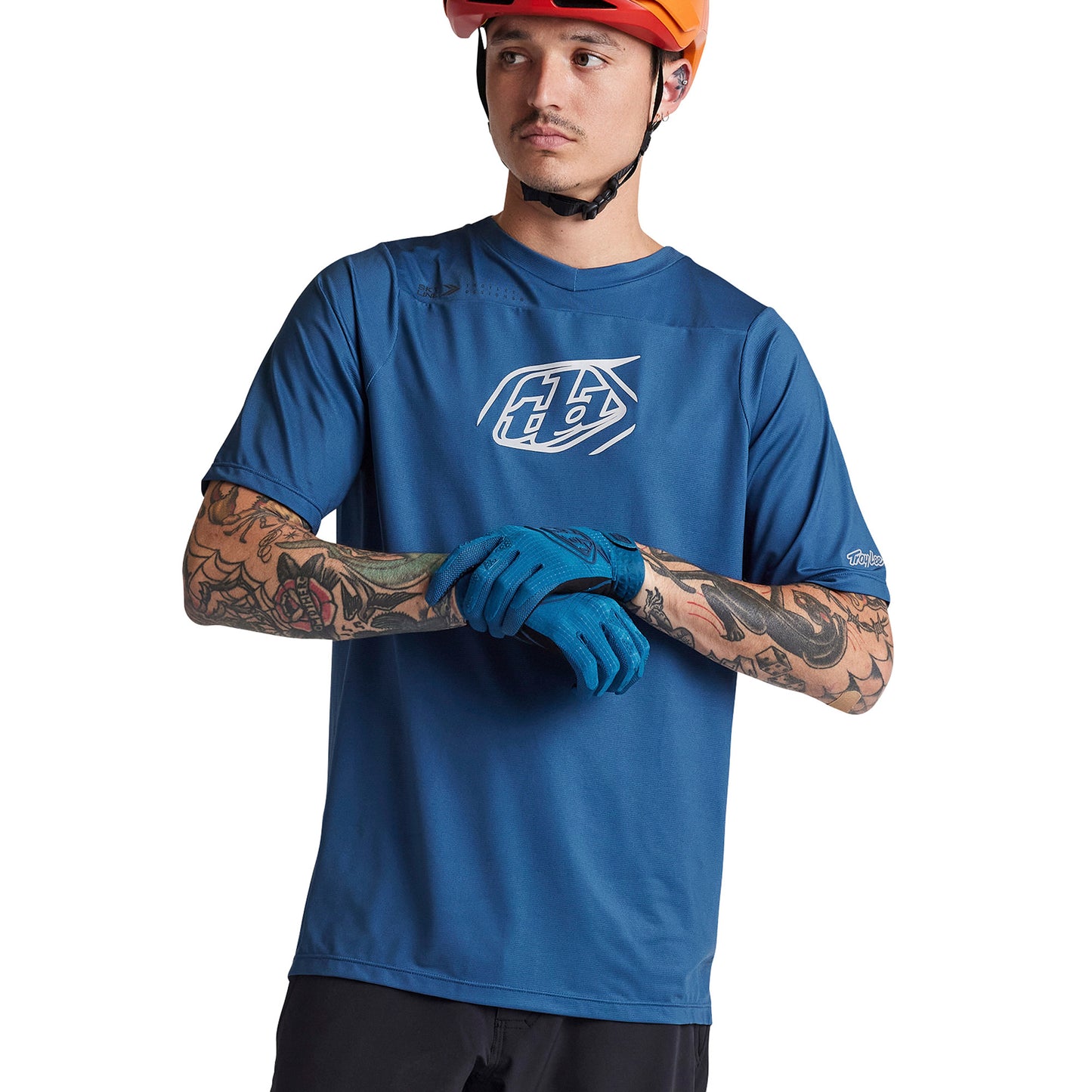 TLD Skyline Short Sleeve Jersey - M - Iconic Indigo - Image 3