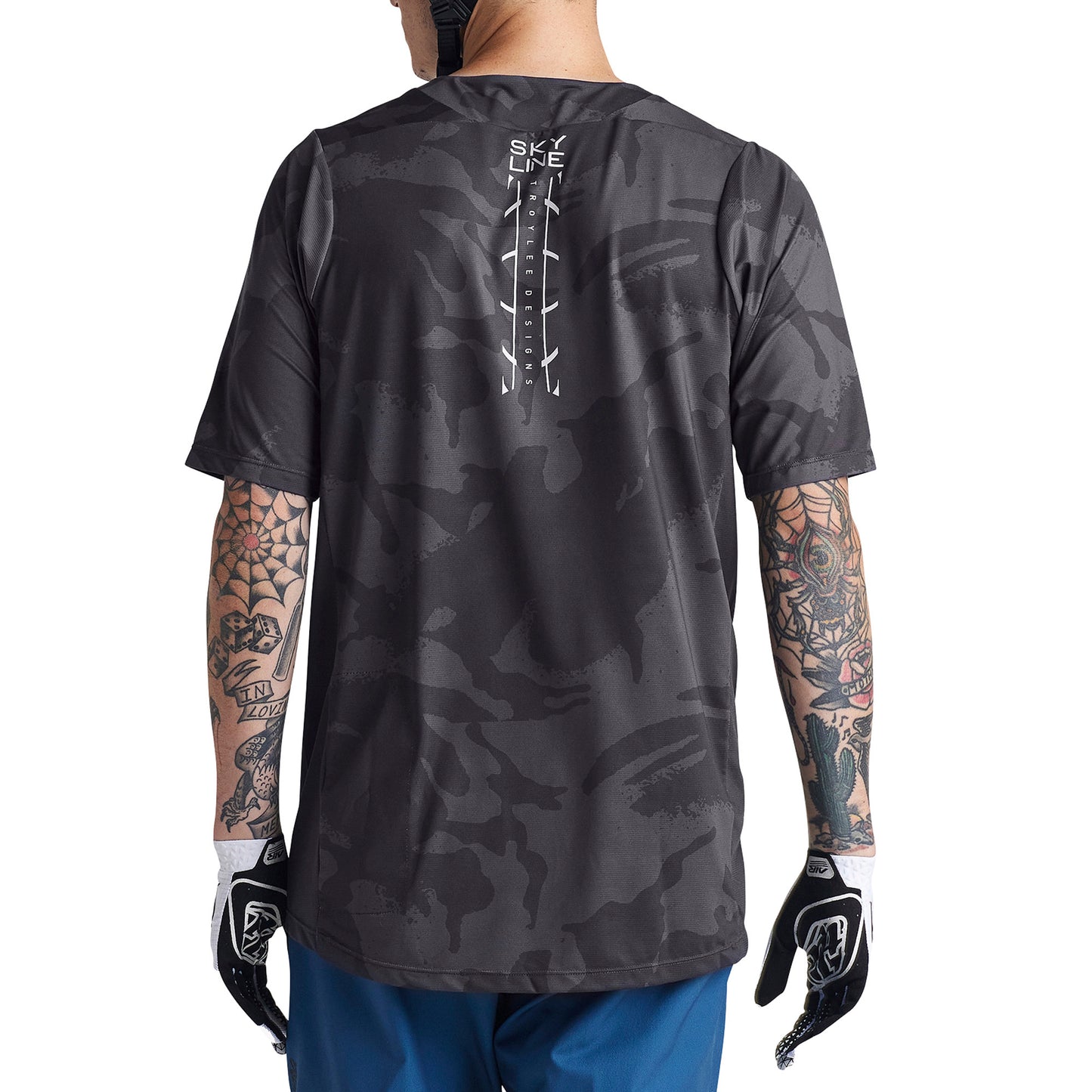TLD Skyline Short Sleeve Jersey - S - Shadow Camo Carbon - Image 3