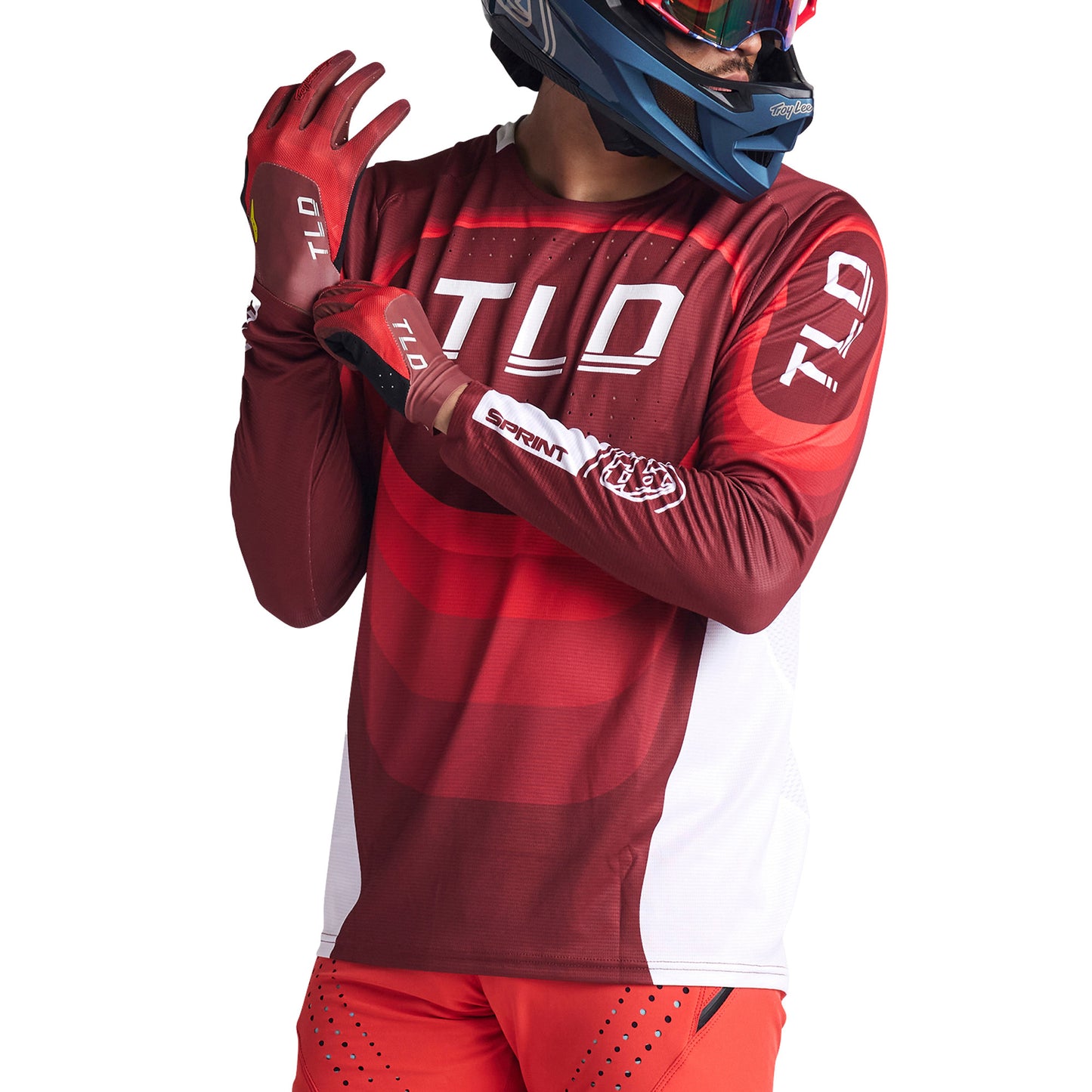 TLD Sprint Long Sleeve Jersey - M - Reverb Race Red - Image 3