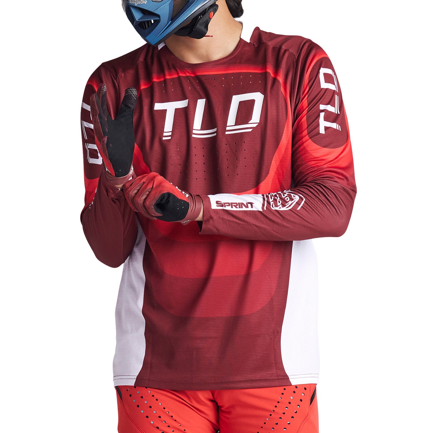 TLD Sprint Long Sleeve Jersey - S - Reverb Race Red - Image 2