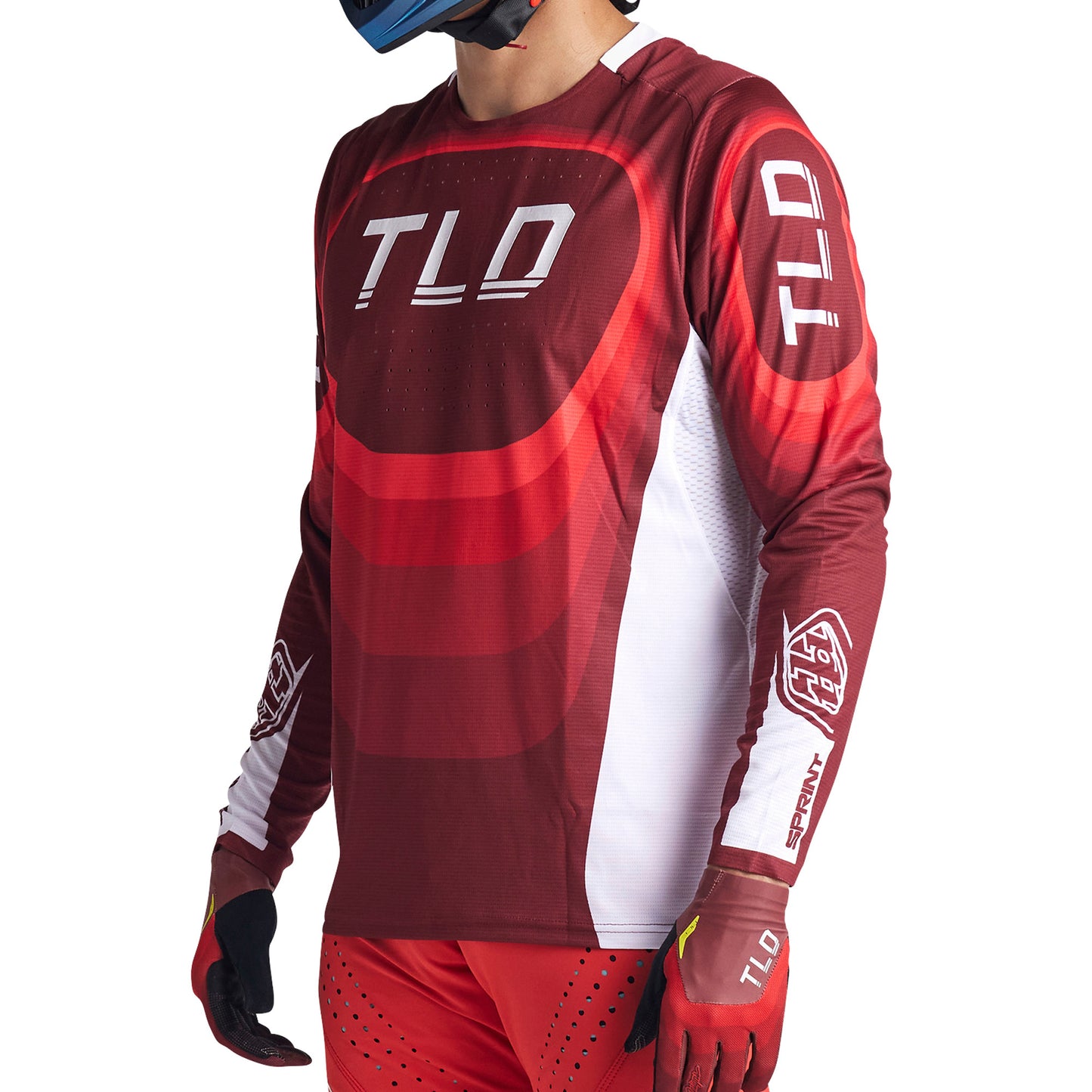 TLD Sprint Long Sleeve Jersey - S - Reverb Race Red - Image 4