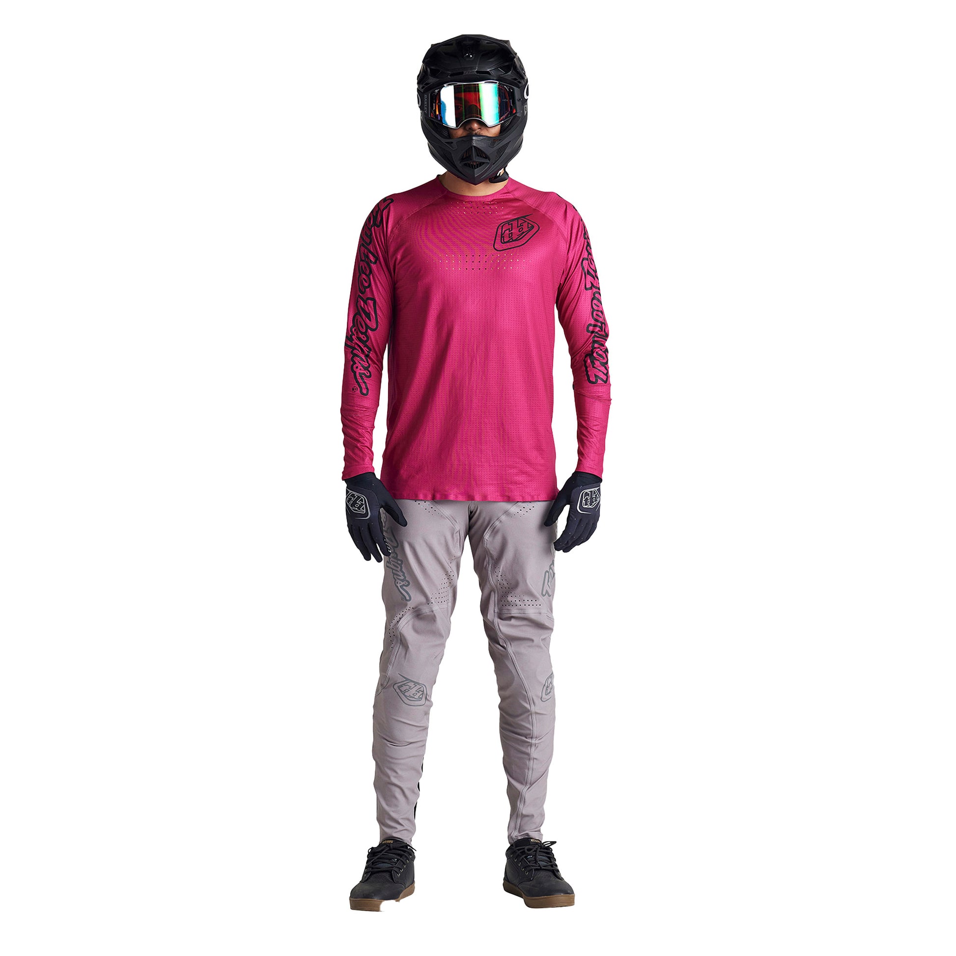 TLD Sprint Ultra Long Sleeve Jersey - L - Mono Berry - Image 7