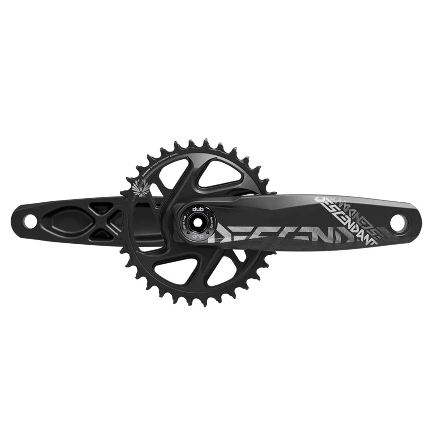 Truvativ Descendant DH DUB Alloy Crankset B1 - 83mm and BB104-107 - 28.99mm DUB - SRAM Direct Mount - 165mm - Black - 34t - Image 1