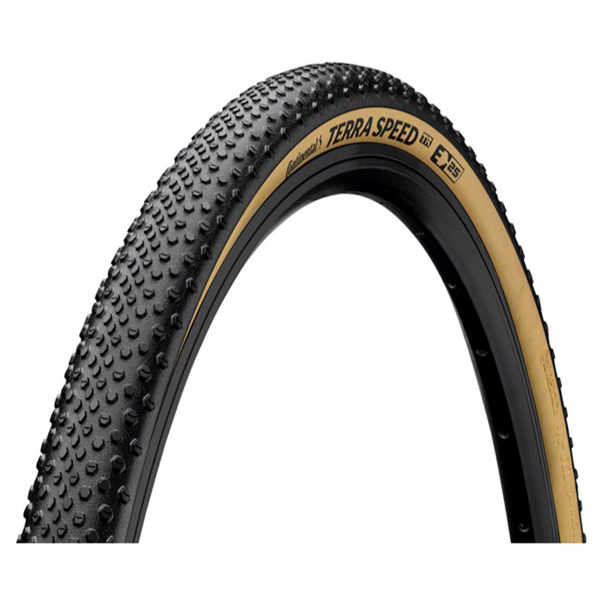 Continental Terra Speed Tyre - 700c - 40c - Yes - Black Chilli - ShieldWall - Medium - Light Duty Protection - Folding - Tan