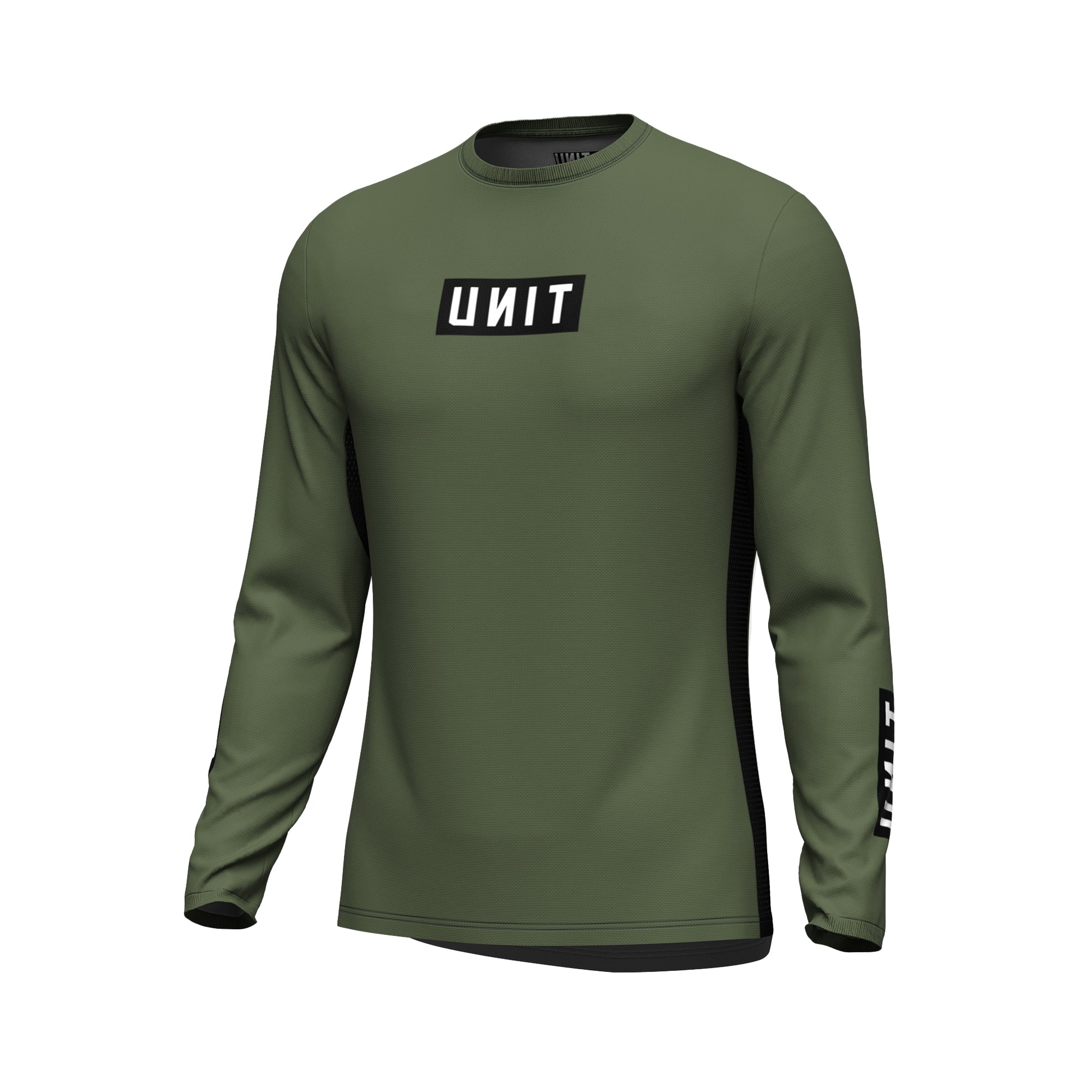 Unit Men's Long Sleeve Jersey - L - Stack - Military - Image 4