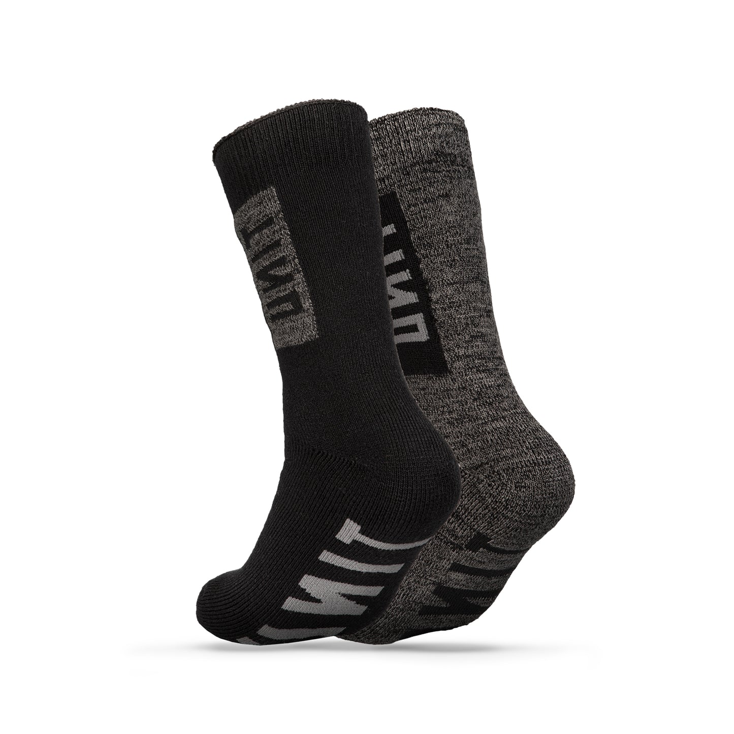 Unit Ultra Thick 2-Pack Premium Bamboo Socks - US 11 to 14 - Black - Grey - Image 1