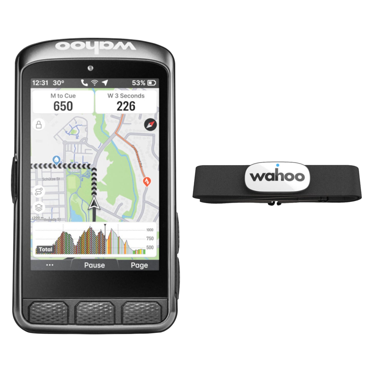 Wahoo ELEMNT ACE + TRACKR HRM Bundle - Black - Image 1