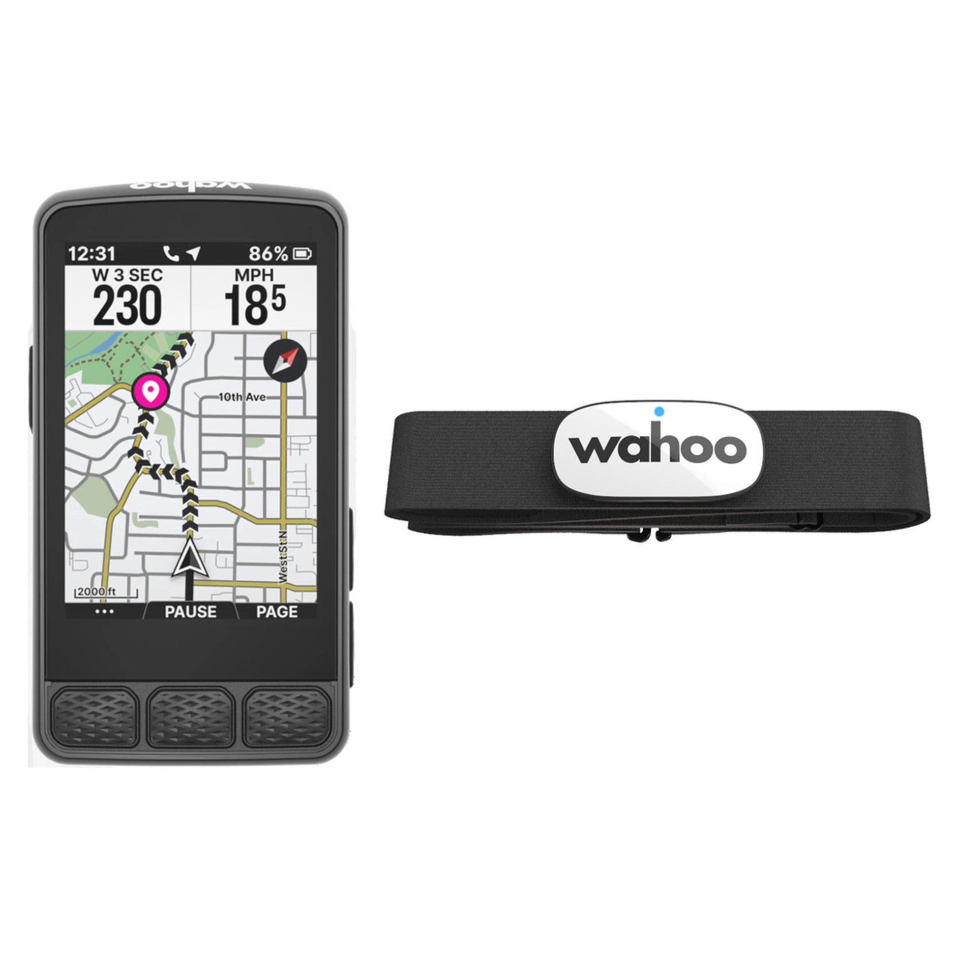 Wahoo ELEMNT ROAM 3.0 + TRACKR HRM Bundle - Black - Image 1