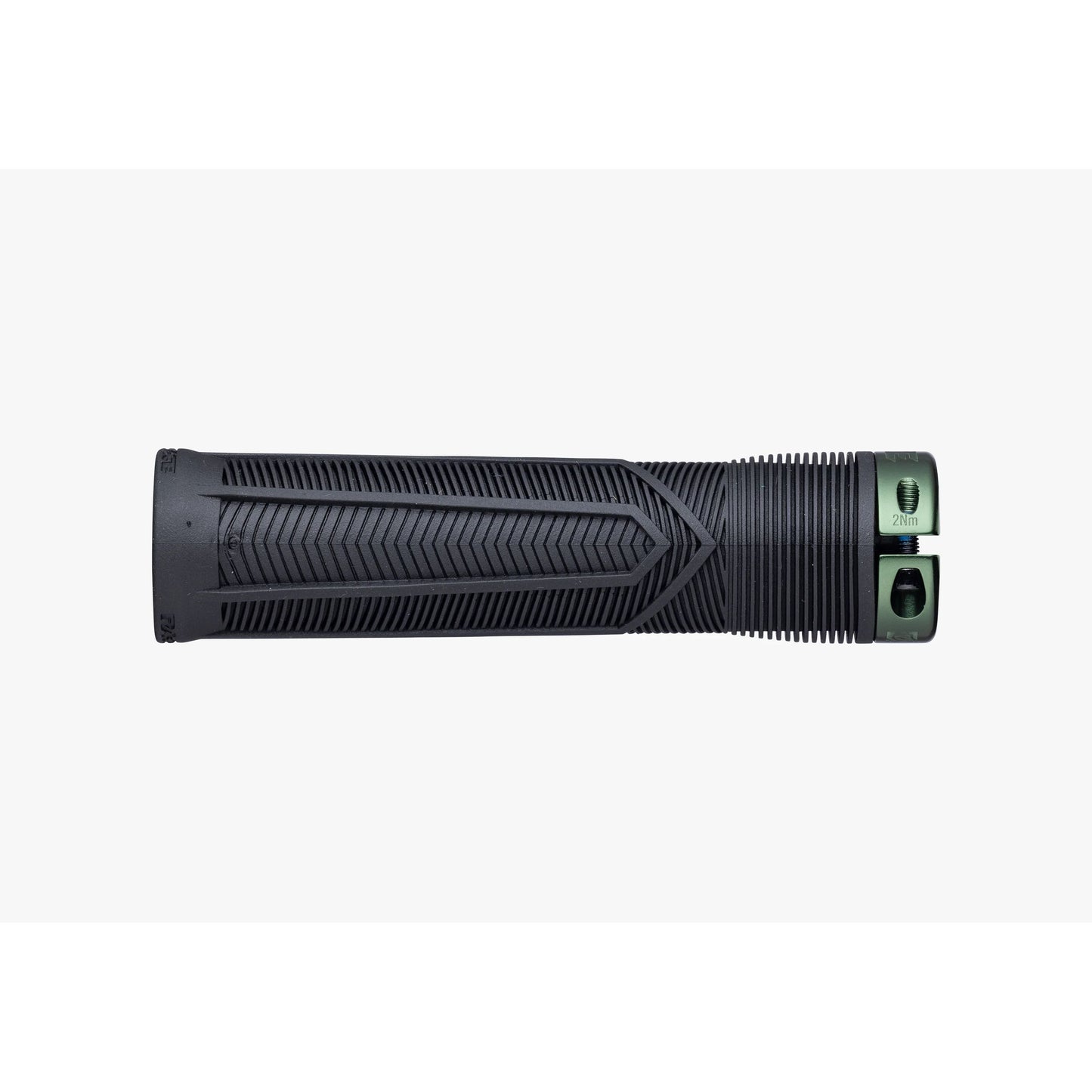 Race Face Chester Lock On Grips - Black With Forest Green Clamps - Single Lock On Grips - 34mm