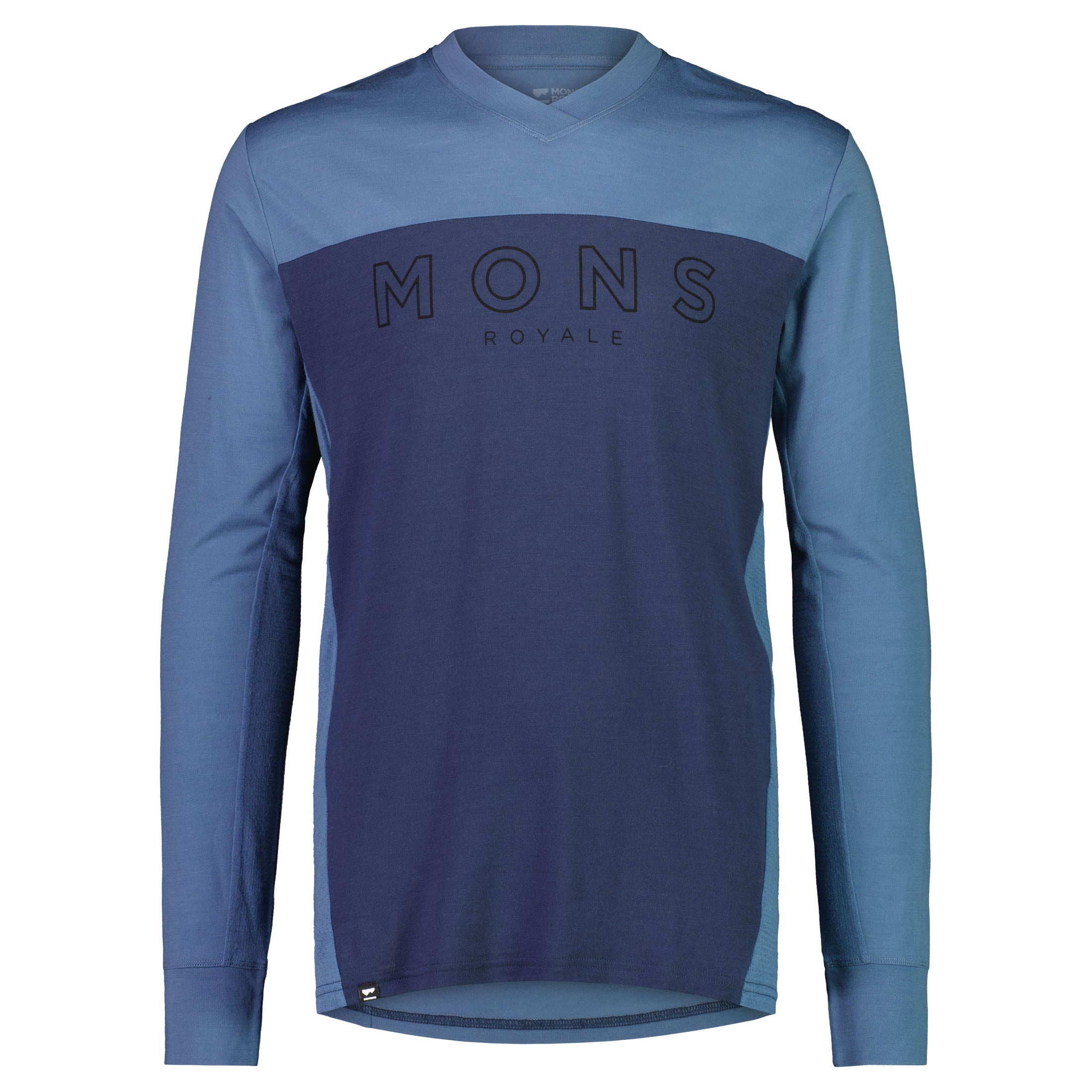 Grunt Style Blue Line Flag Long Sleeve T-Shirt – Patriotic Men's Shirt With Reflective Sleeve Hits