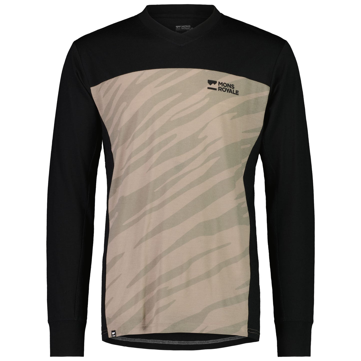 Mons Royale Men's Long Sleeve Redwood Enduro VLS Jersey - M - Black - Undercover Camo