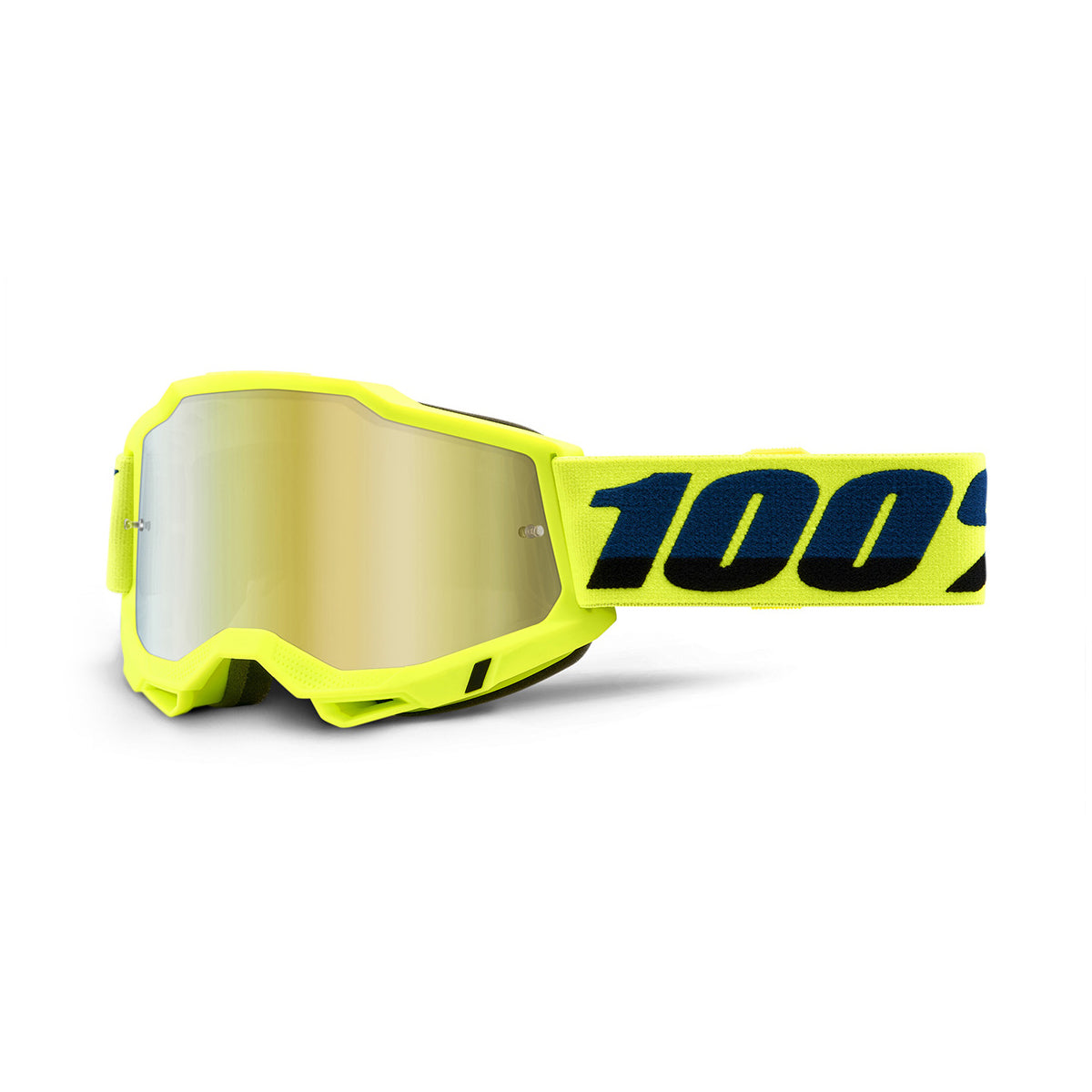 100 Percent Accuri 2 Goggles - One Size Fits Most - Fluo Yellow - Gold Mirror Lens