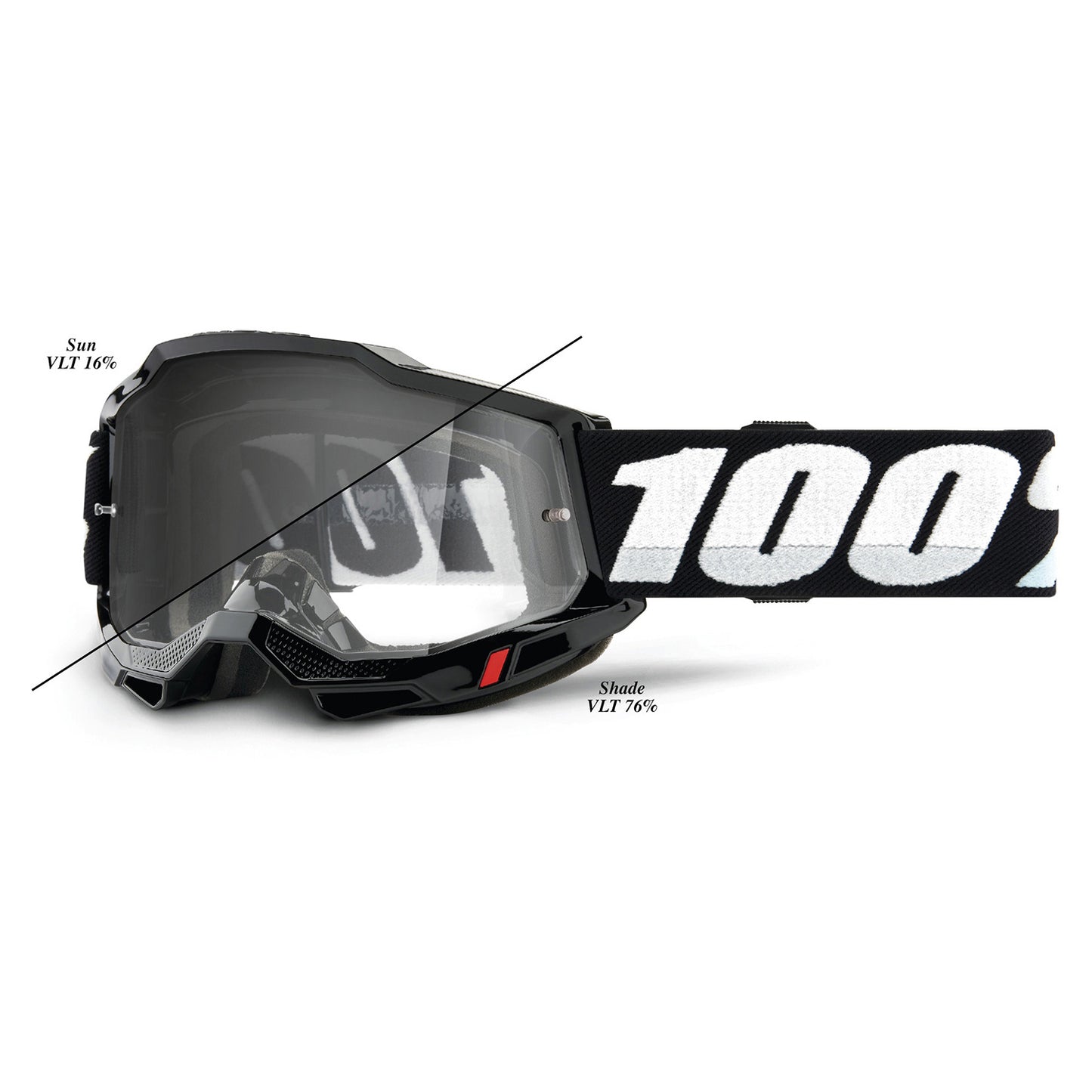 100 Percent Accuri 2 Woods Goggles - One Size Fits Most - Black - Photochromic Lens