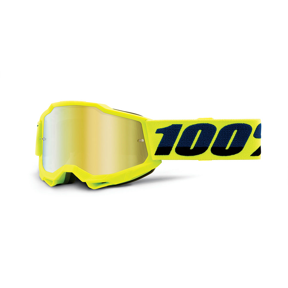 100 Percent Accuri 2 Youth Goggles - Youth One Size Fits Most -  Fluro Yellow - Mirror Gold Lens