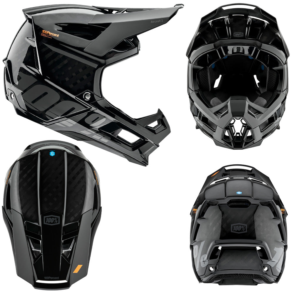 100 Percent Aircraft 2 Full Face Helmet -  XL - Black 2023