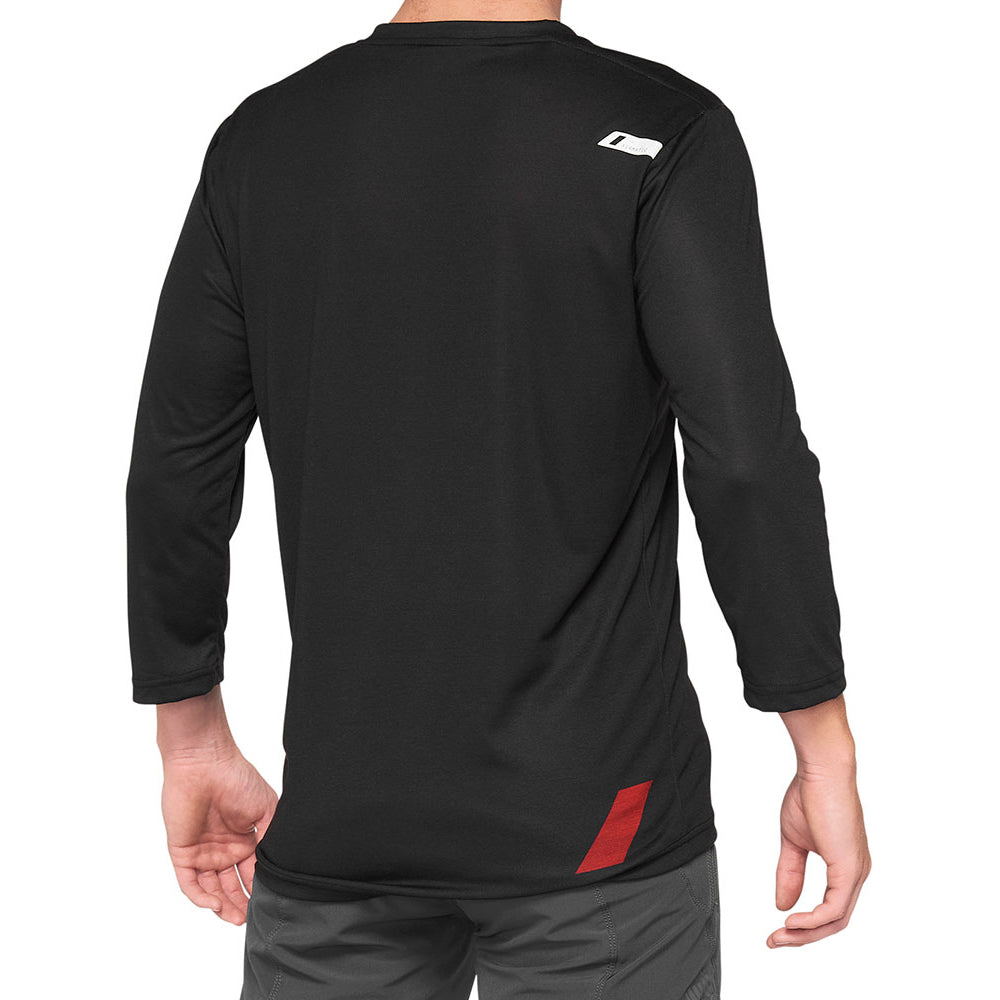 100 Percent Airmatic 3-4 Sleeve Jersey - XL - Black - Red