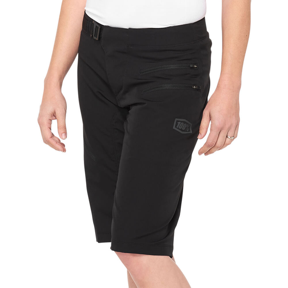 100 Percent Airmatic Women's Shell Shorts - XL - Black