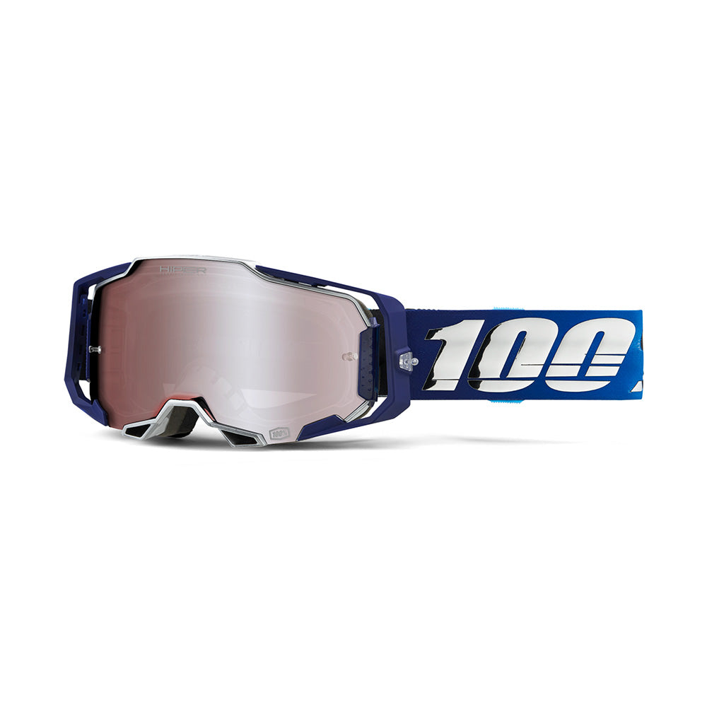 100 Percent Armega Goggles - One Size Fits Most - Novel - HIPER Mirror Silver Flash Lens