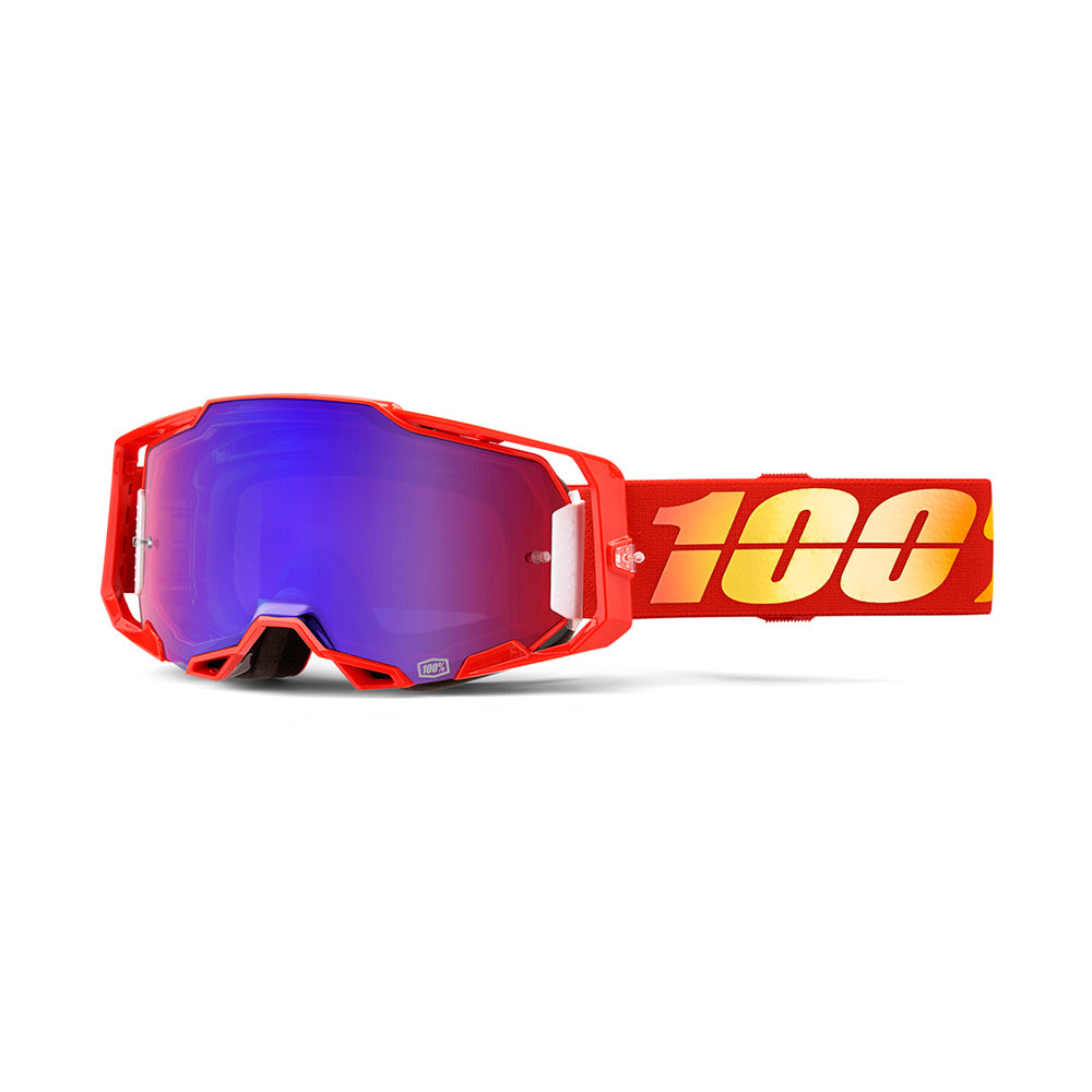 100 Percent Armega Goggles - One Size Fits Most - Nuketown - Mirror Red-Blue Lens