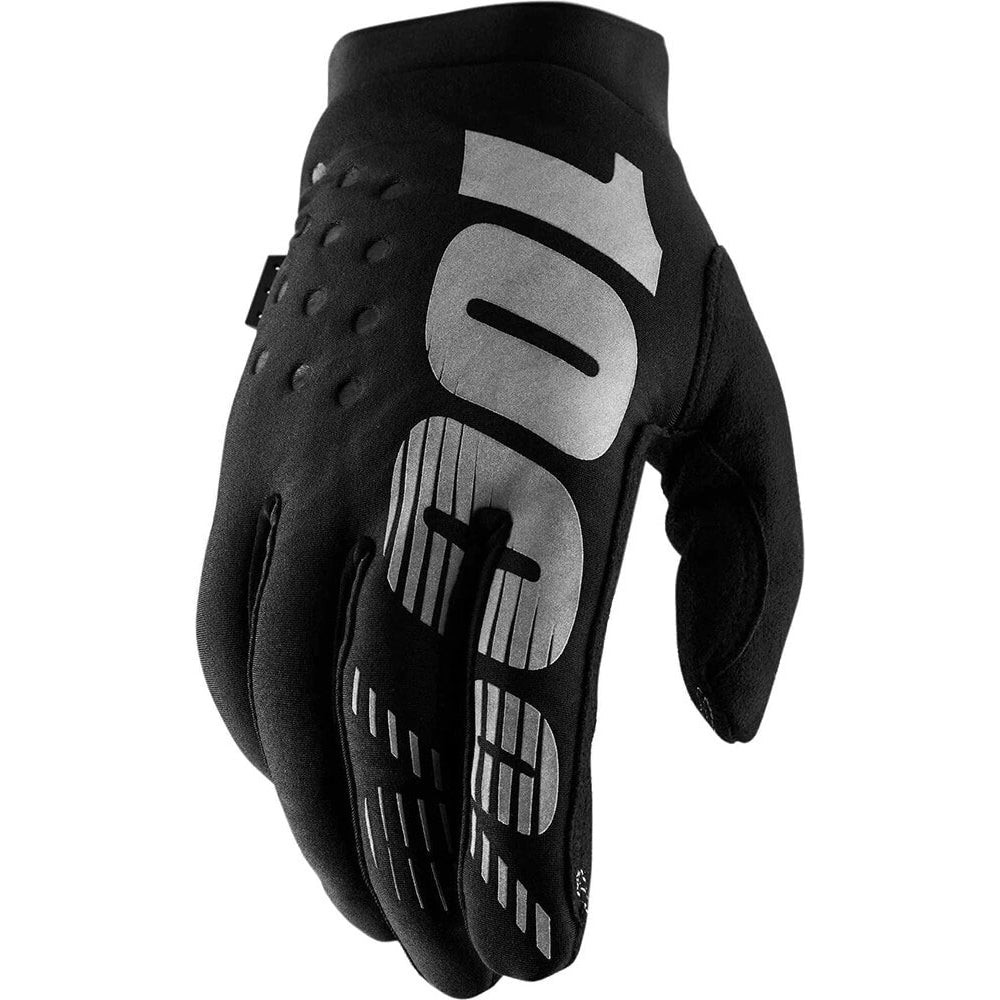 100 Percent Brisker Glove - M - Black - Grey