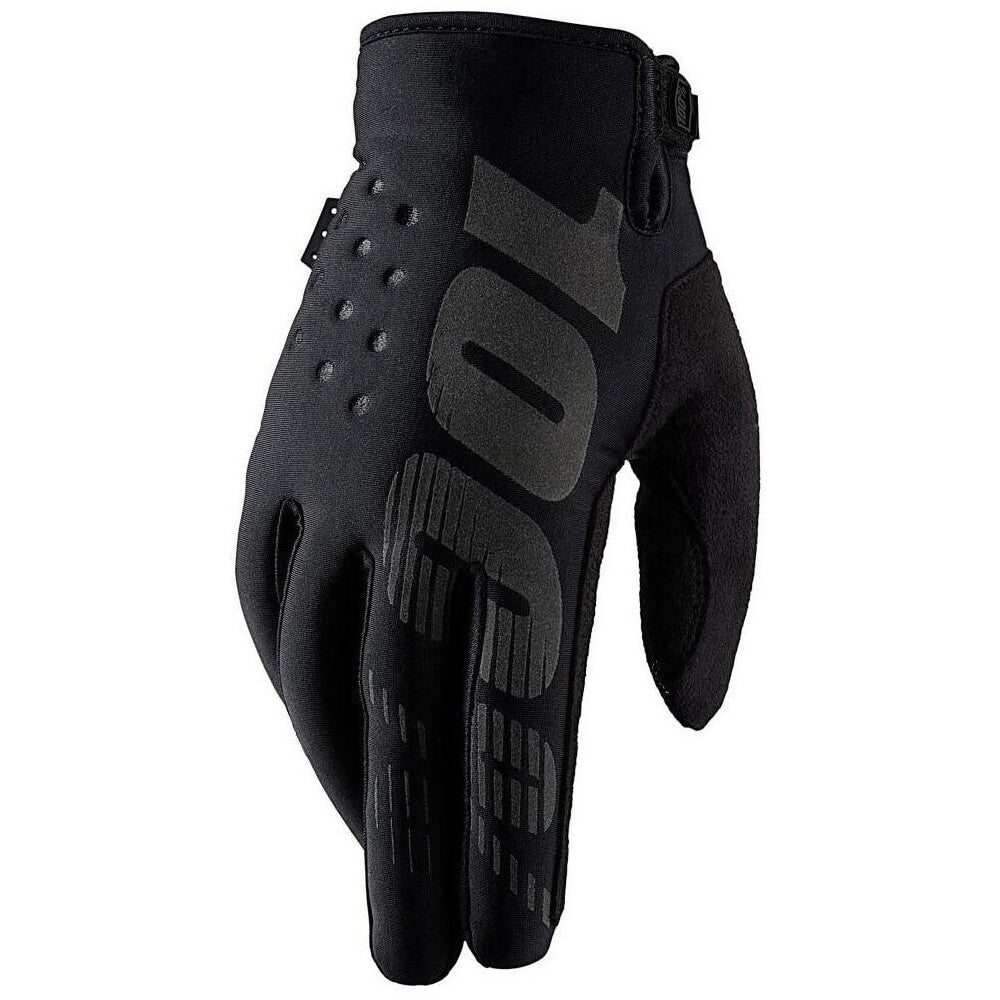 100 Percent Brisker Youth Glove - XL - Black - Grey