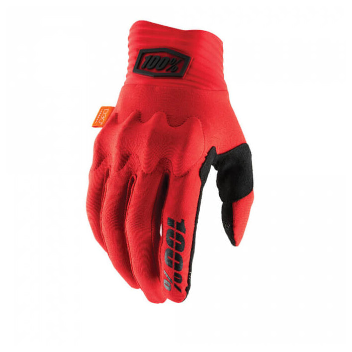 100 Percent Cognito D3O Glove - L - Red - Black