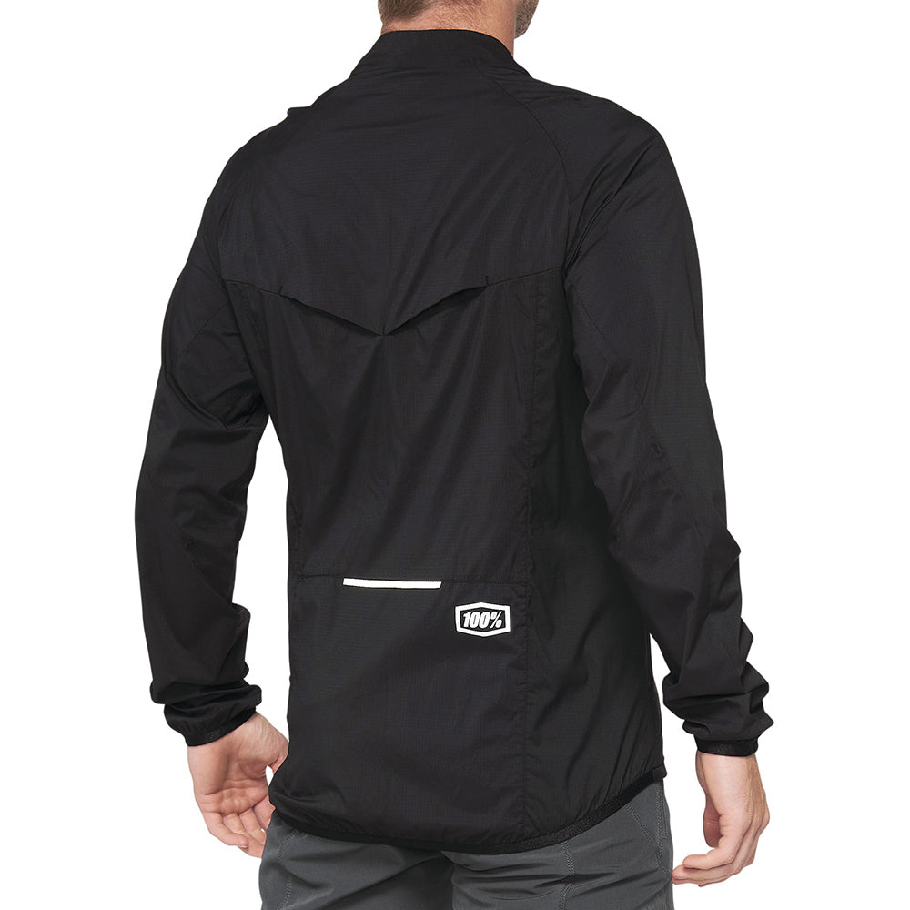 100 Percent Corridor Stretch Windbreaker Jacket - S - Black