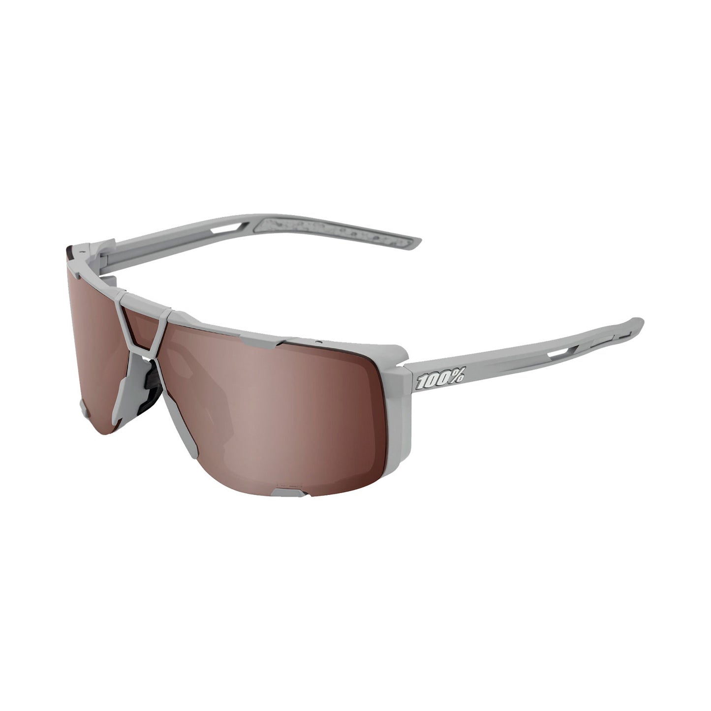 100 Percent Eastcraft Sunglasses - One Size Fits Most - Soft Tact Cool Grey Hiper Crimson Silver Mirror Lens