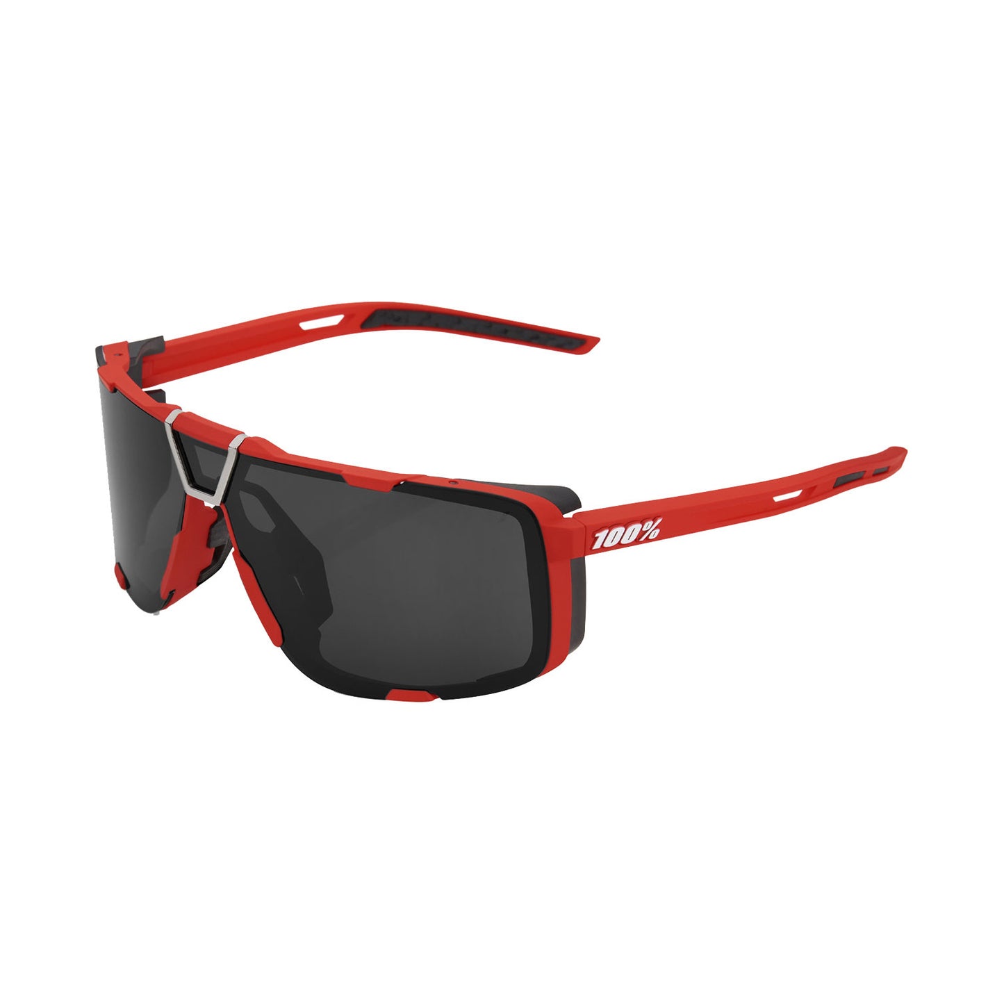 100 Percent Eastcraft Sunglasses - One Size Fits Most - Soft Tact Red Black Mirror Lens