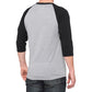 100 Percent Essential 3-4 Tech Tee - M - Grey - Black