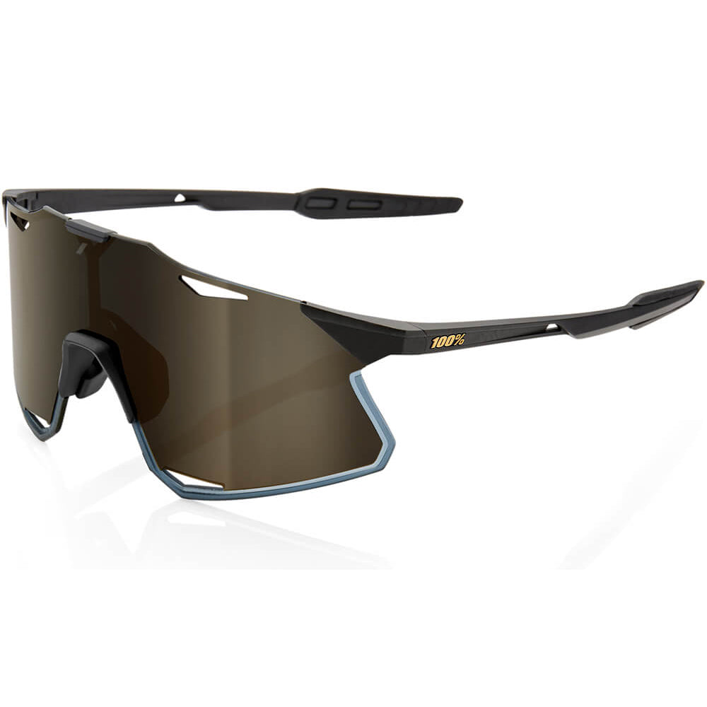 100 Percent Hypercraft Sunglasses - One Size Fits Most - Matte Black Soft Gold Mirror Lens