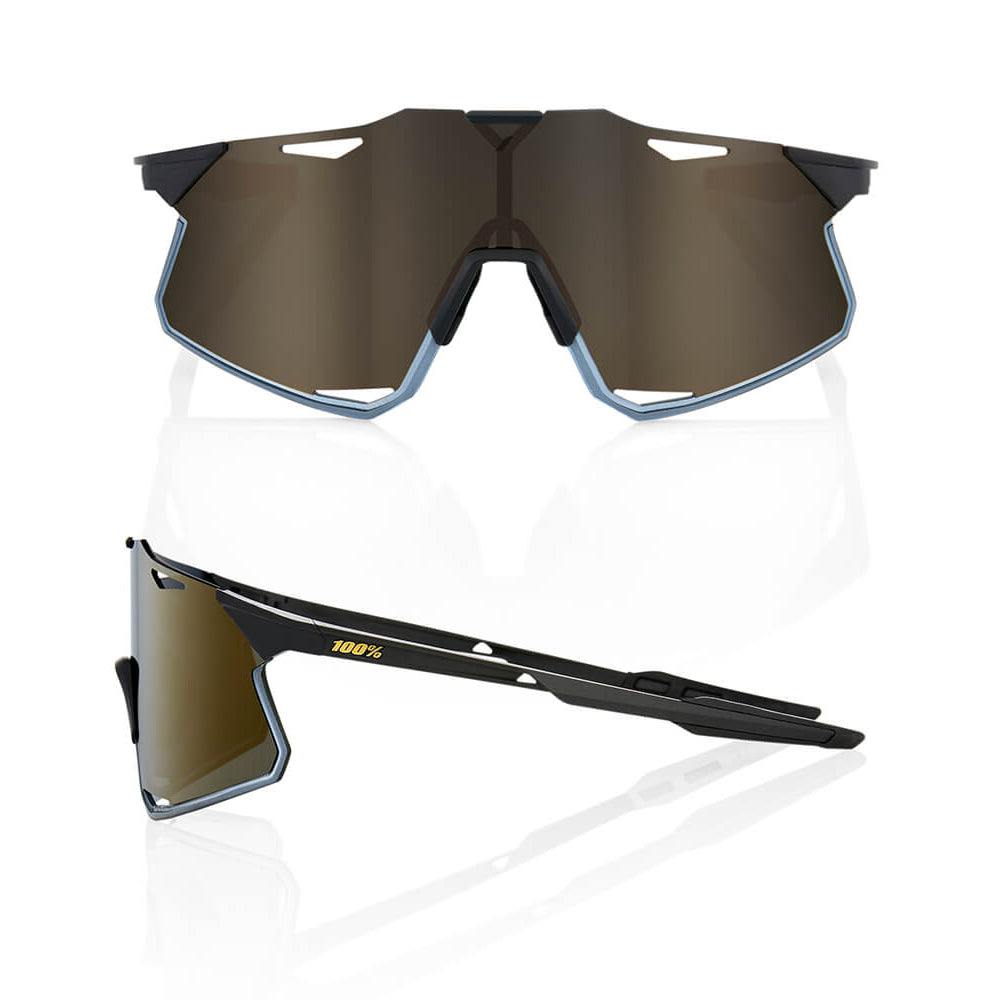 100 Percent Hypercraft Sunglasses - One Size Fits Most - Matte Black Soft Gold Mirror Lens
