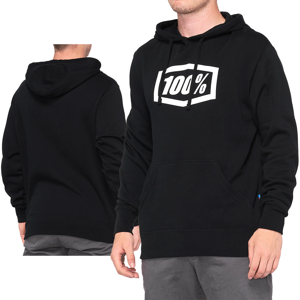 100 Percent Icon Fleece Hoodie - 2XL - Black