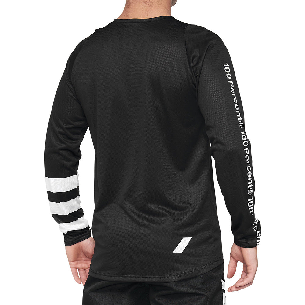 100 Percent R-Core DH Youth Long Sleeve Jersey - Youth L - Black - White