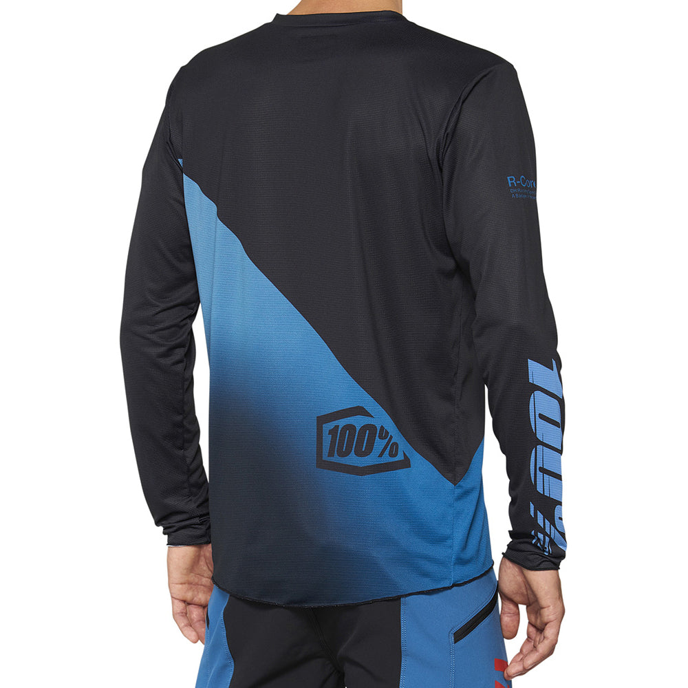 100 Percent R-Core-X DH Long Sleeve Jersey - M - Black - Grey