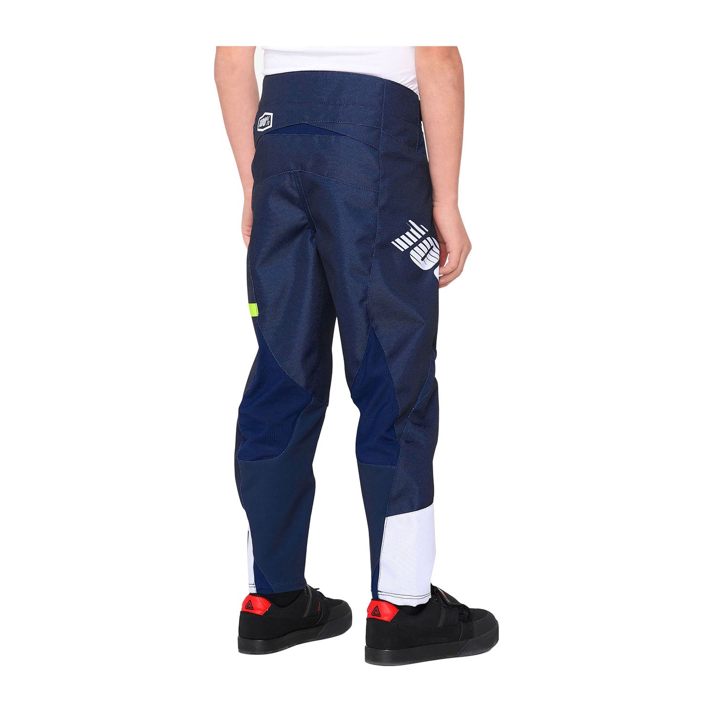 100 Percent R-Core Youth DH Pants - Youth S-22 - Dark Blue - Yellow