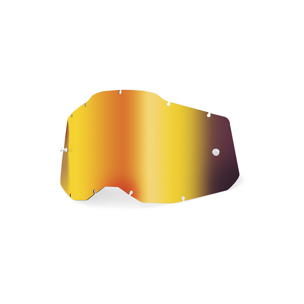 100 Percent Racecraft 2 Accuri 2 Strata 2 Replacement Lens - One Size Fits Most - Sheet Mirror Red Lens