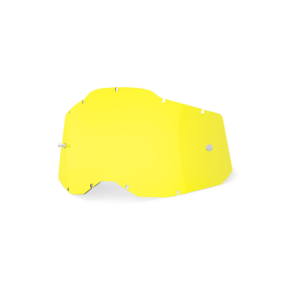 100 Percent Racecraft 2 Accuri 2 Strata 2 Replacement Lens - One Size Fits Most - Sheet Yellow Lens