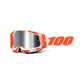 100 Percent Racecraft 2 Goggles - One Size Fits Most - Orange - Flash Silver Mirror Lens