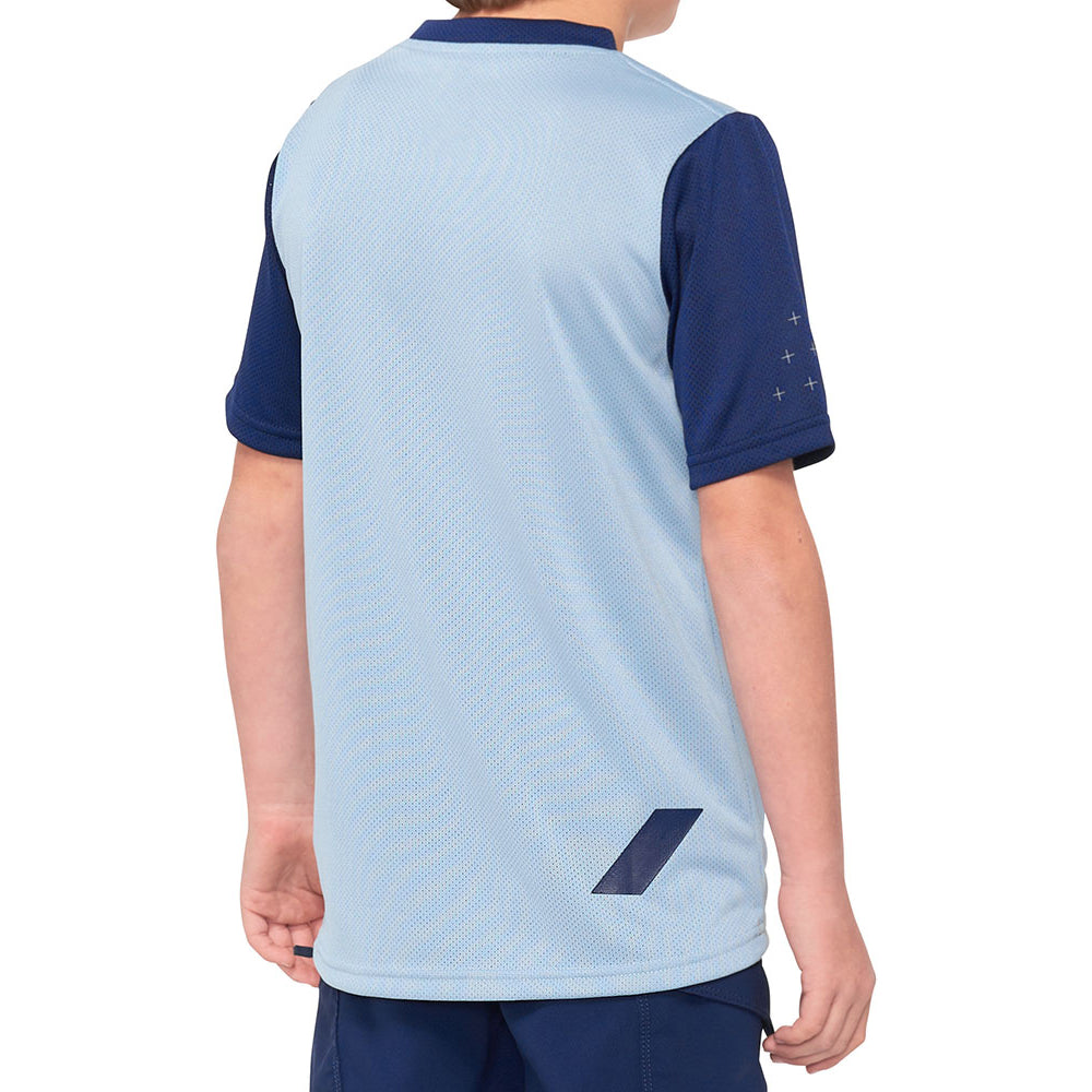 100 Percent Ride Camp Youth Short Sleeve Jersey - Youth S - Slate - Navy