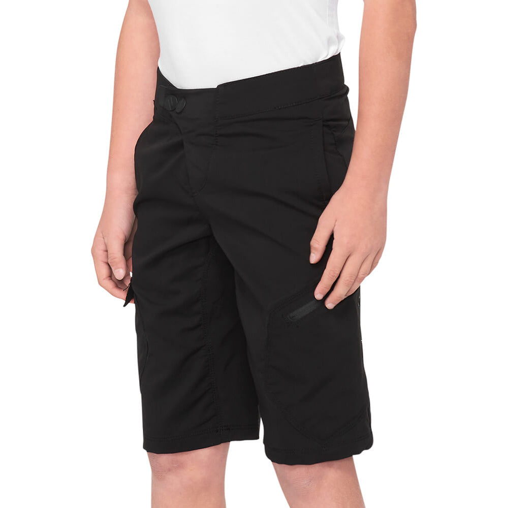 100 Percent Ride Camp Youth Shorts - Youth S-22 - Black